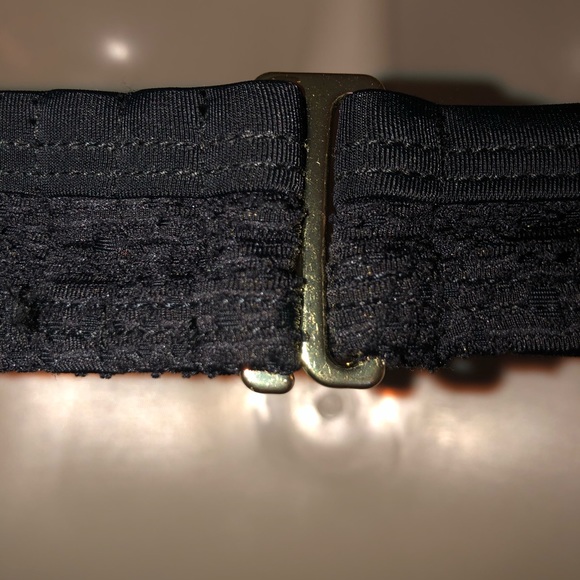 SO Crochet Overlay High Neck Halter Tie One Piece - Picture 5 of 9